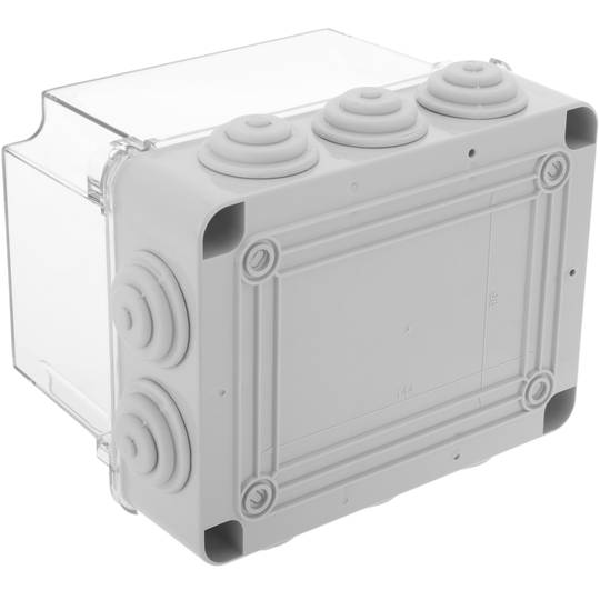 Scatola stagna con superficie rettangolare trasparente IP65 190x145x160mm