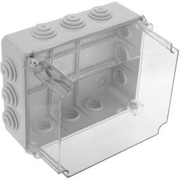 Caja estanca de superficie rectangular transparente IP65 250x200x160mm