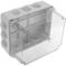 Waterproof box with transparent rectangular surface IP65 250x200x160mm