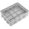 Waterproof box with transparent rectangular surface IP65 250x200x160mm