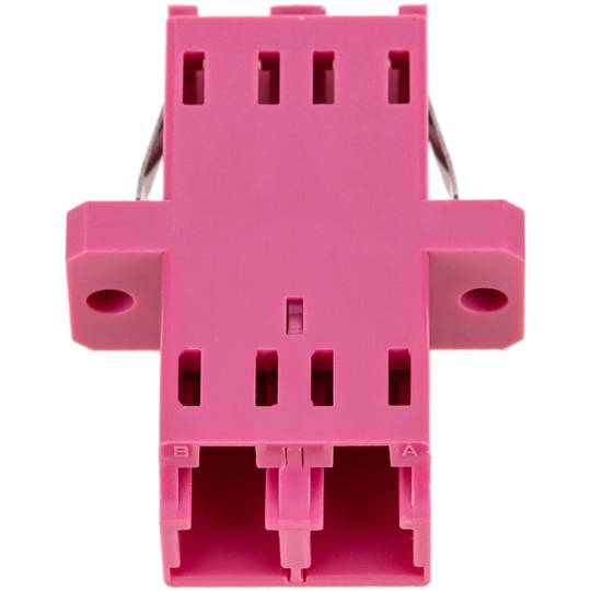 Acoplador de Fibra Óptica Duplex OM4 Multimodo LC para LC