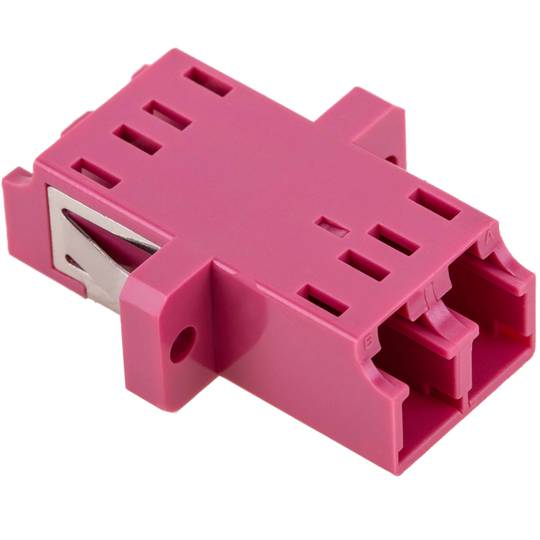 Acoplador de Fibra Óptica Duplex OM4 Multimodo LC para LC