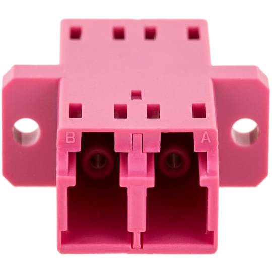 Acoplador de Fibra Óptica Duplex OM4 Multimodo LC para LC