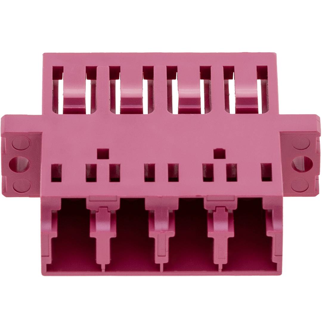 Acoplador de fibra óptica multimodo Quad OM4 LC para LC