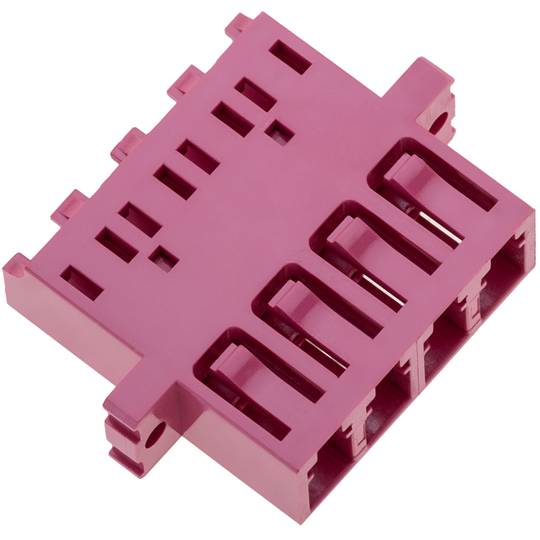 Acoplador de fibra óptica multimodo Quad OM4 LC para LC