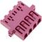 Acoplador de fibra óptica multimodo Quad OM4 LC para LC