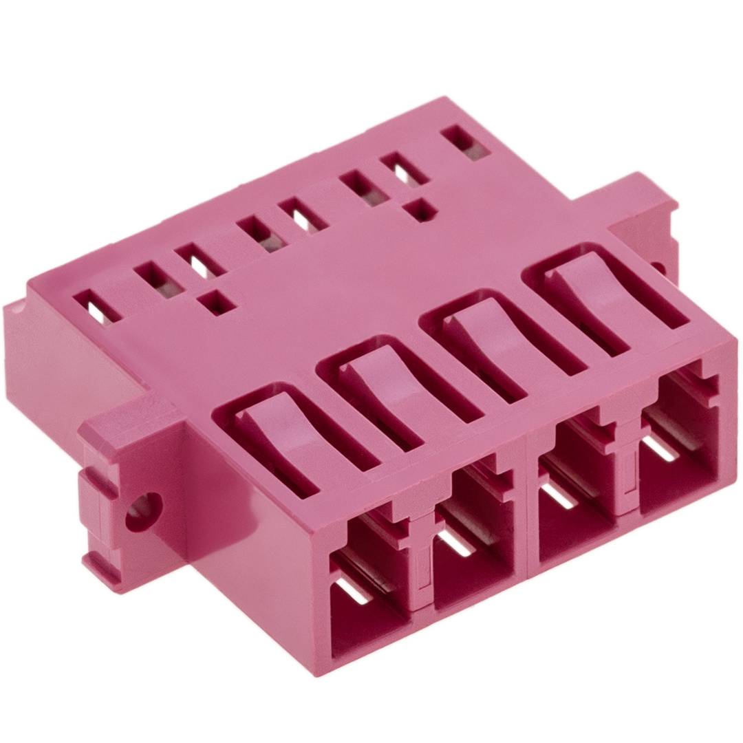 Acoplador de fibra óptica multimodo Quad OM4 LC para LC