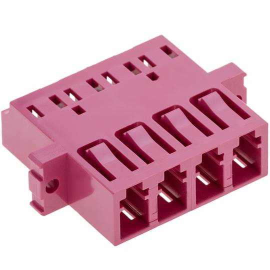 Acoplador de fibra óptica multimodo Quad OM4 LC para LC
