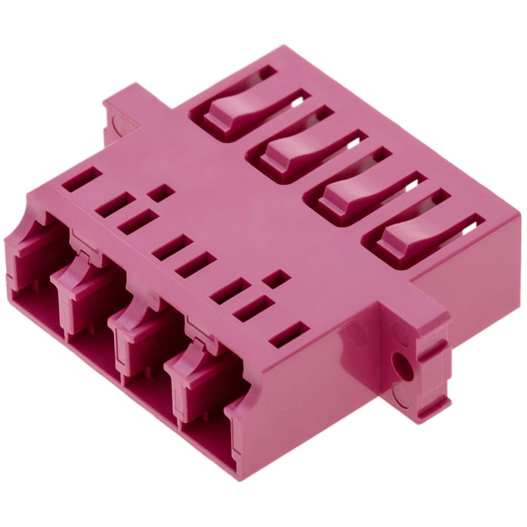 Quad OM4 Multimode LC to LC Fiber Optic Coupler