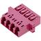 Quad OM4 Multimode LC to LC Fiber Optic Coupler
