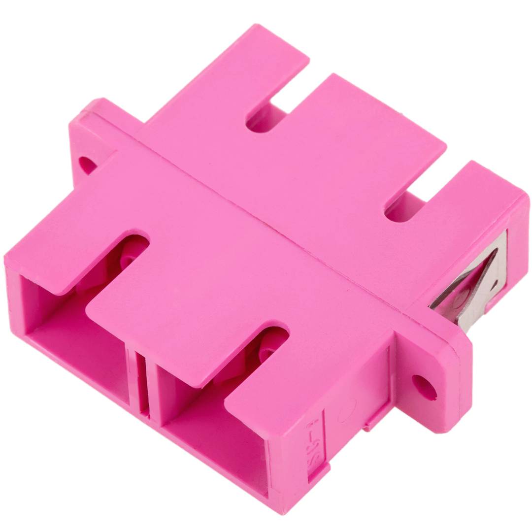 Acoplador de fibra óptica SC a SC multimodo OM4 dúplex