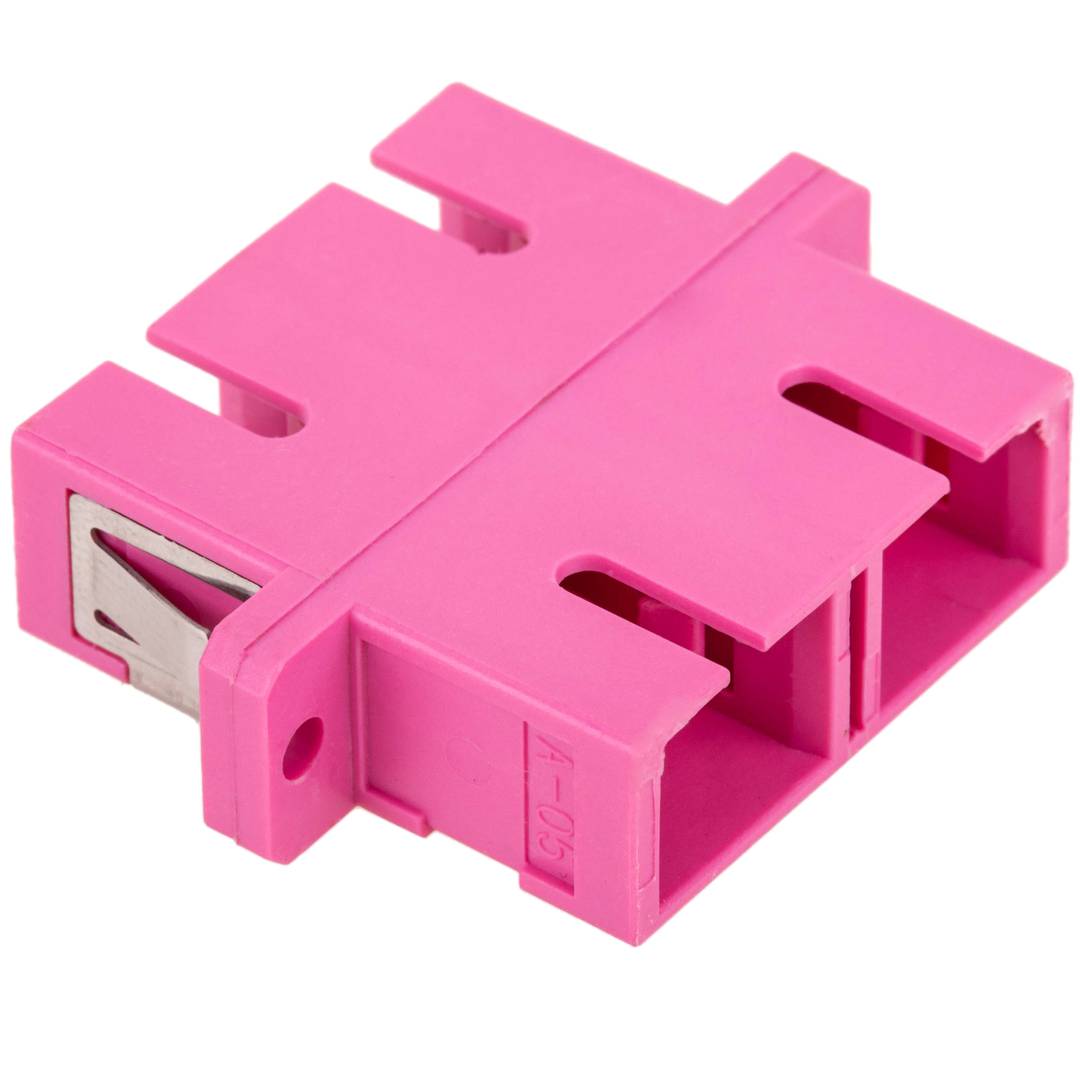 Acoplador de fibra óptica SC a SC multimodo OM4 dúplex