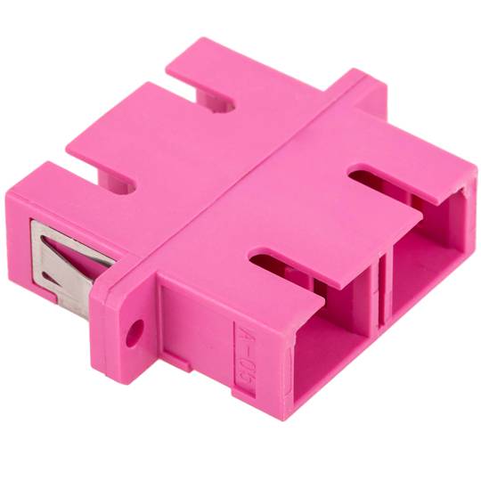 Acoplador de fibra óptica SC a SC multimodo OM4 dúplex