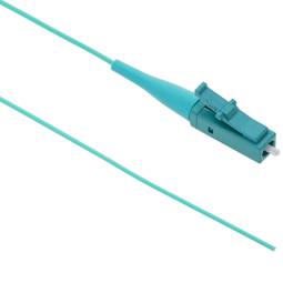 Cabo pigtail de fibra óptica MM LC/PC OM3 2m cor turquesa