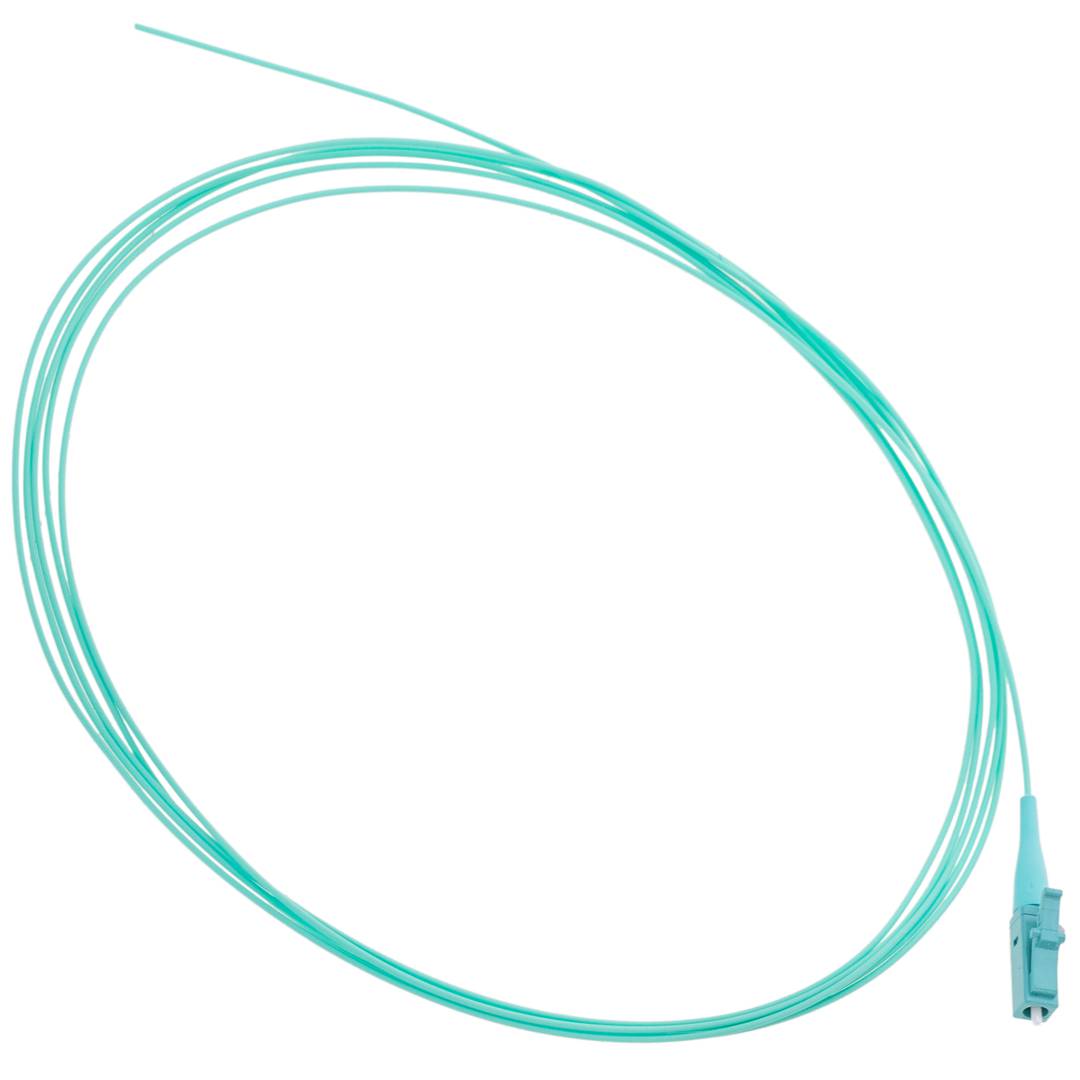 MM LC/PC OM3 Glasfaser-Pigtail-Kabel, 2 m, türkisfarben