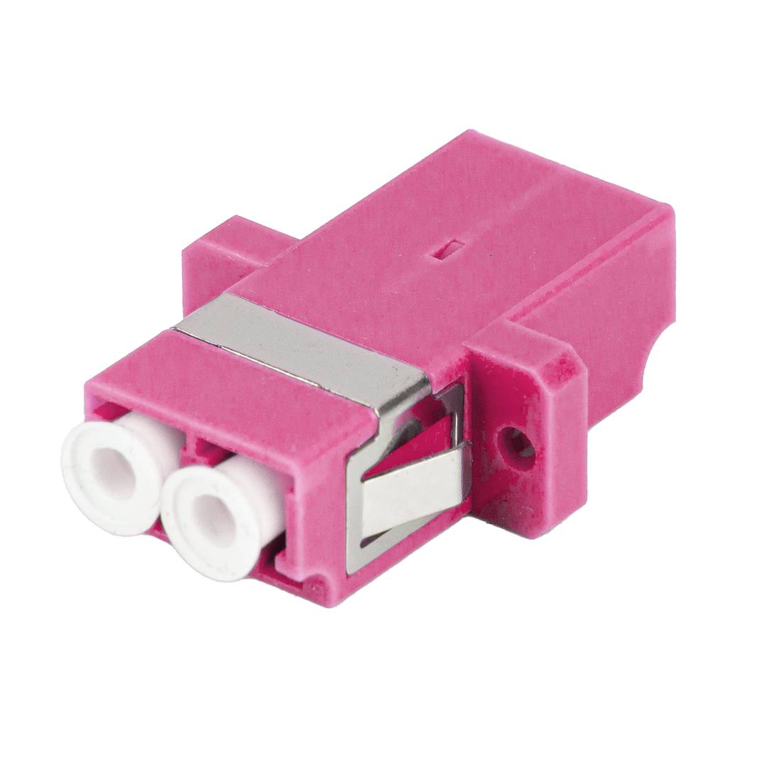 Lanberg LC/UPC duplex OM4 paarse glasvezeladapter FA-LCUP-MD41-0001-VT