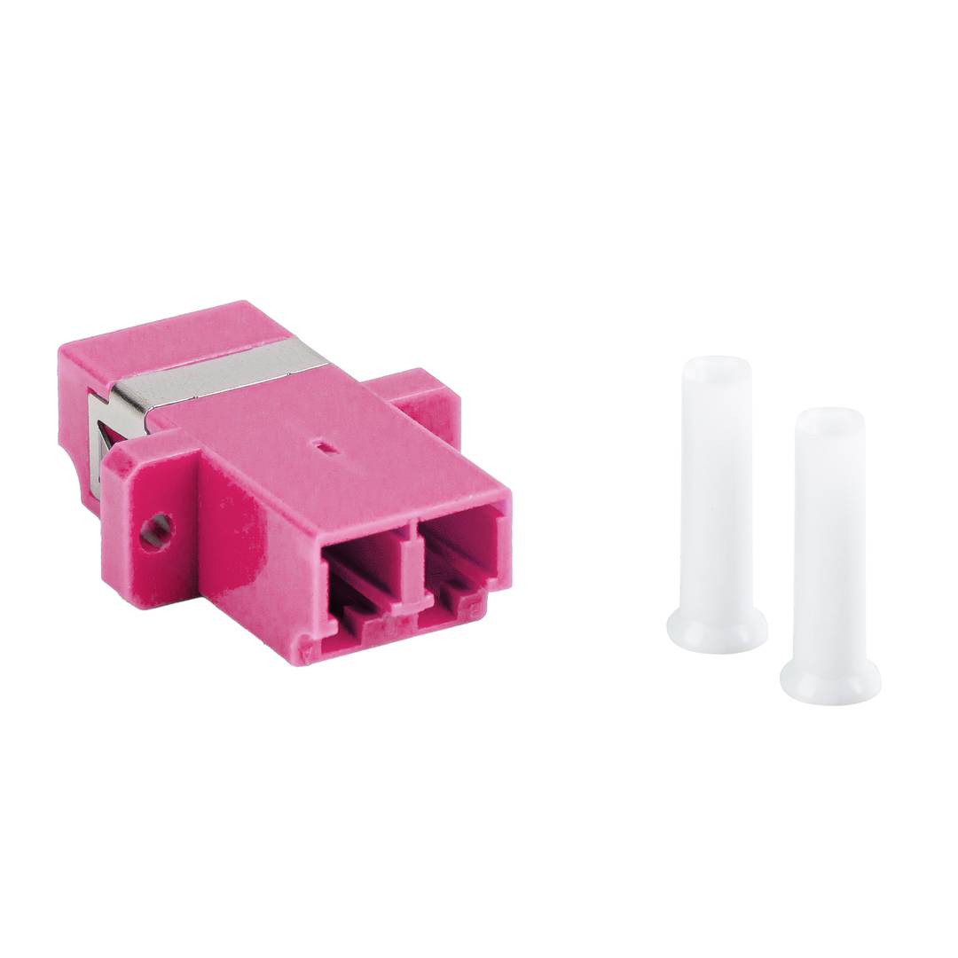 Lanberg LC/UPC duplex OM4 paarse glasvezeladapter FA-LCUP-MD41-0001-VT