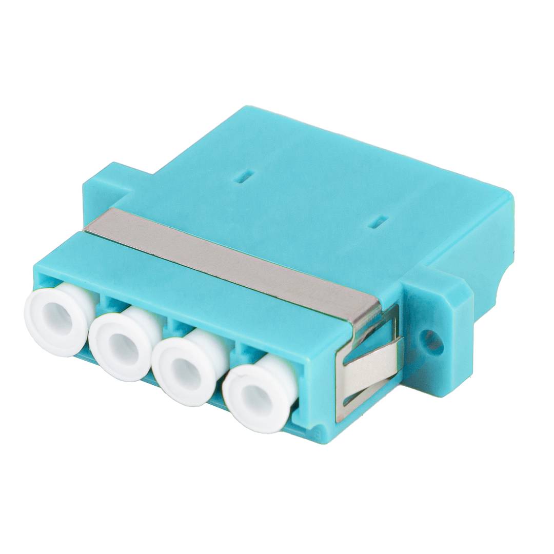 Lanberg MM LC/UPC quad OM3 turquoise fiber optic adapter FA-LCUP-MQ31-0001-TQ