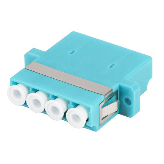 Lanberg MM LC/UPC quad OM3 turquoise fiber optic adapter FA-LCUP-MQ31-0001-TQ