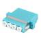 Lanberg MM LC/UPC quad OM3 turquoise fiber optic adapter FA-LCUP-MQ31-0001-TQ