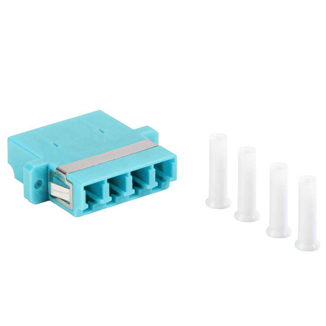 Lanberg MM LC/UPC quad OM3 turquoise fiber optic adapter FA-LCUP-MQ31-0001-TQ