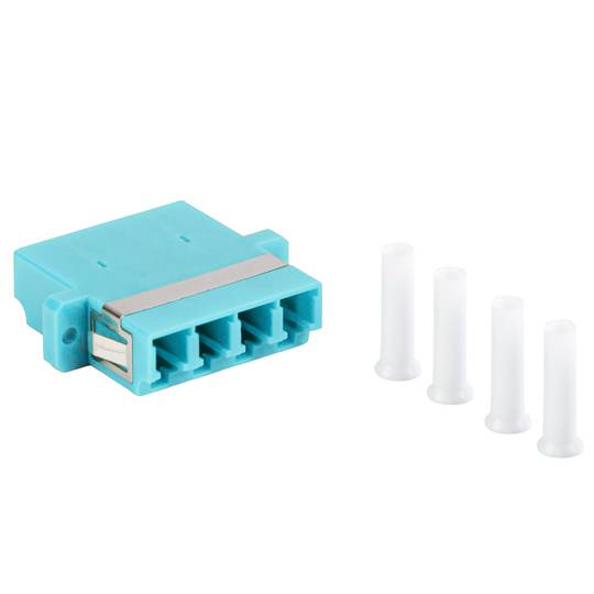 Lanberg MM LC/UPC quad OM3 turquoise fiber optic adapter FA-LCUP-MQ31-0001-TQ