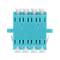 Lanberg MM LC/UPC quad OM3 turquoise fiber optic adapter FA-LCUP-MQ31-0001-TQ