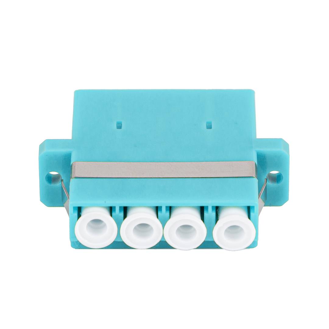 Lanberg MM LC/UPC quad OM3 turquoise fiber optic adapter FA-LCUP-MQ31-0001-TQ