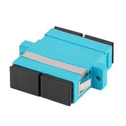 Adaptador de fibra óptica Lanberg MM SC/UPC duplex OM3 turquesa FA-SCUP-MD31-0001-TQ