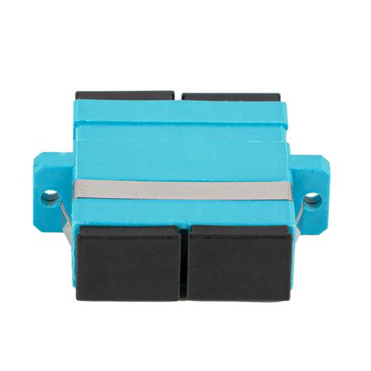 Adaptador de fibra óptica Lanberg MM SC/UPC duplex OM3 turquesa FA-SCUP-MD31-0001-TQ