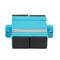 Adaptador de fibra óptica Lanberg MM SC/UPC duplex OM3 turquesa FA-SCUP-MD31-0001-TQ