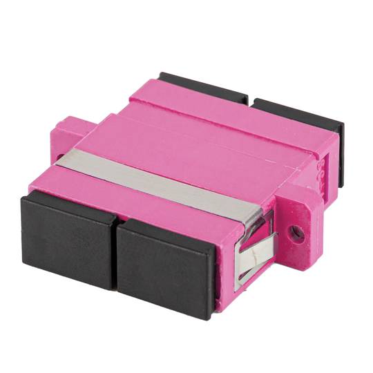 Lanberg MM SC/UPC duplex OM4 violet fiber optic adapter FA-SCUP-MD41-0001-VT