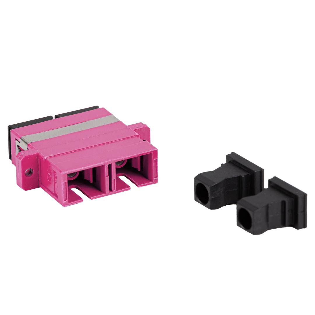 Lanberg MM SC/UPC duplex OM4 violet fiber optic adapter FA-SCUP-MD41-0001-VT