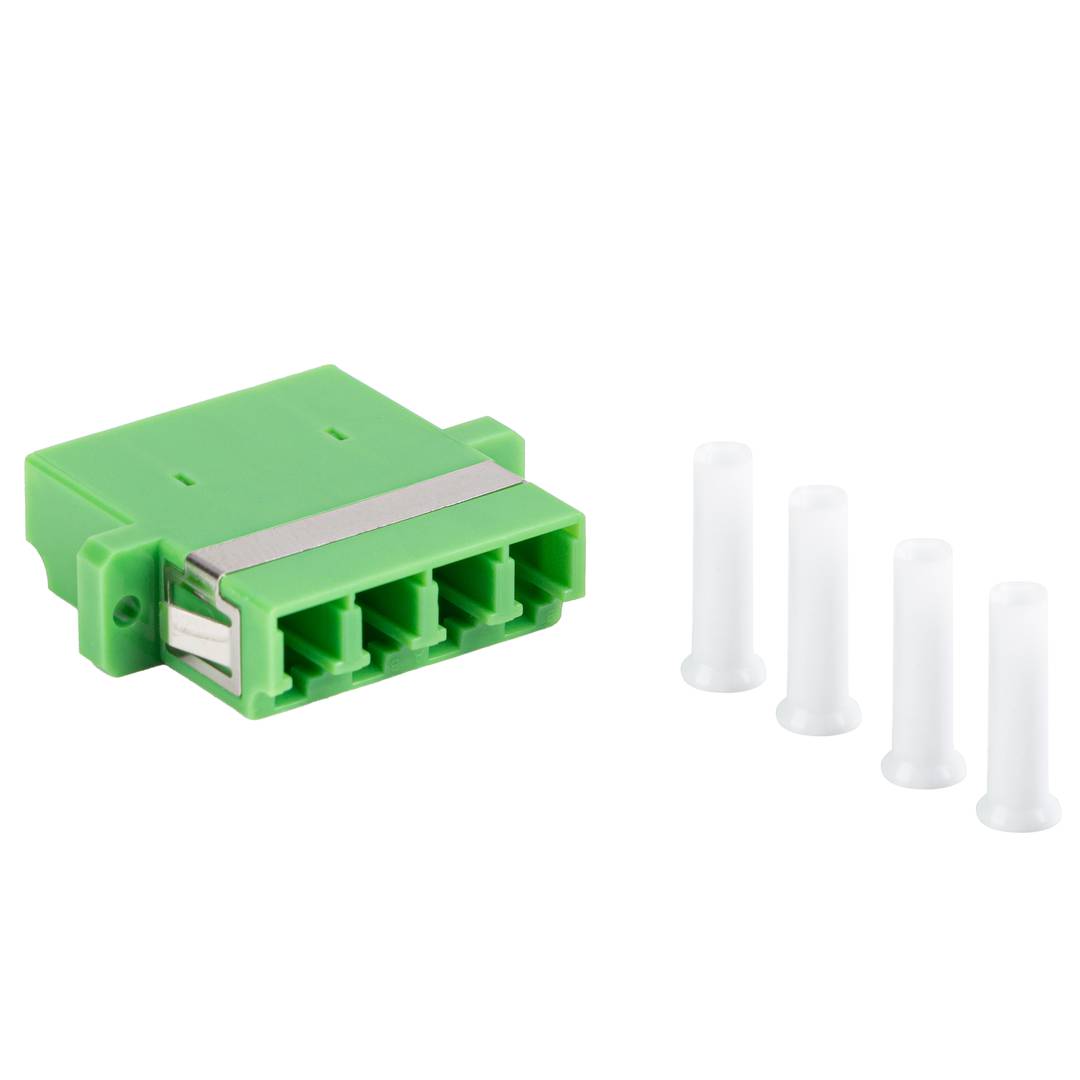 Lanberg SM LC/APC quad adaptateur fibre optique vert FA-LCAP-SQ01-0001-BU