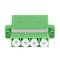 Lanberg SM LC/APC quad adaptateur fibre optique vert FA-LCAP-SQ01-0001-BU