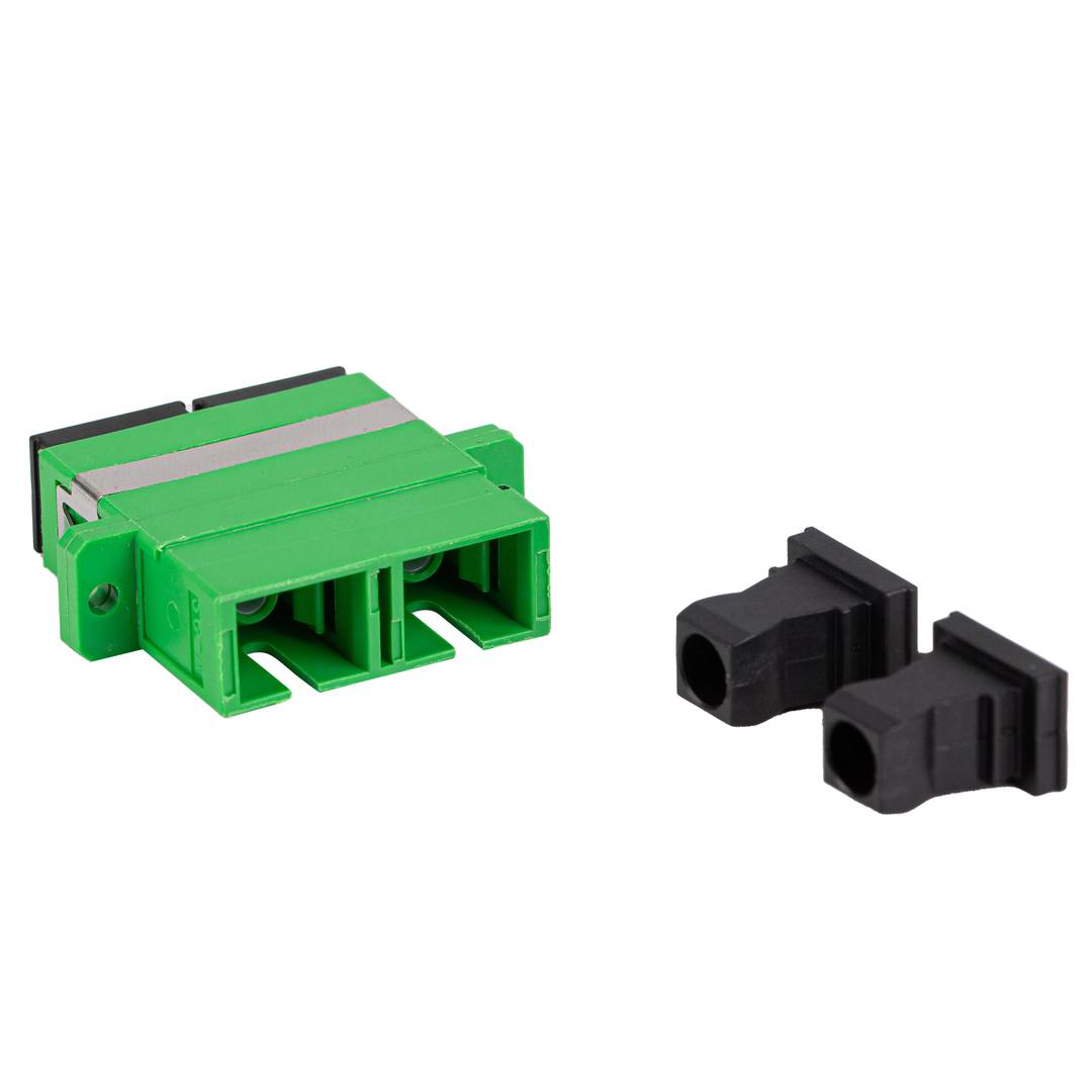Pack of 20 units fiber optic adapter Lanberg SC/APC simplex green FA-SCAP-SD01-2001-BK