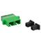 Pack of 20 units fiber optic adapter Lanberg SC/APC simplex green FA-SCAP-SD01-2001-BK