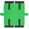 Pack of 20 units fiber optic adapter Lanberg SC/APC simplex green FA-SCAP-SD01-2001-BK