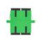 Pack of 20 units fiber optic adapter Lanberg SC/APC simplex green FA-SCAP-SD01-2001-BK