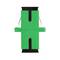 Pack de 25 unidades adaptador de fibra óptica Lanberg SM SC/APC Simplex verde FA-SCAP-SS01-2501-BK