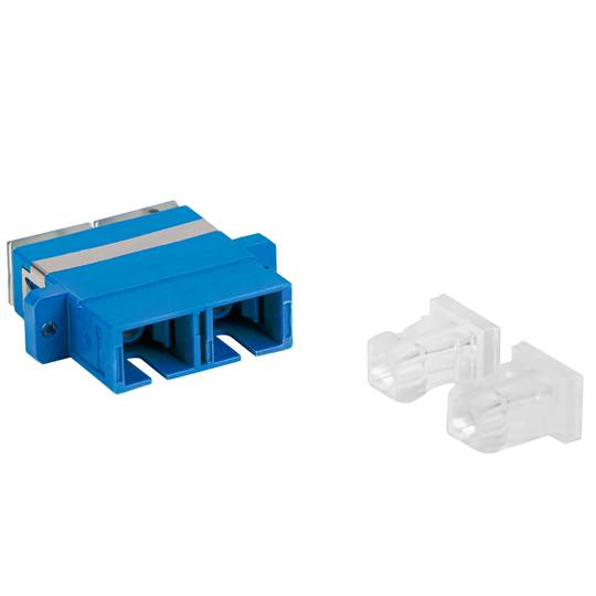 Adaptador de fibra óptica Lanberg SM SC/UPC Duplex azul FA-SCUP-SD01-0001-BU