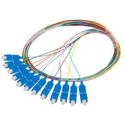 Pack de 12 unités de câble fibre optique Lanberg SC/UPC G657A1 de 2m multicolore FP-SCUP-SS21-1202-MC