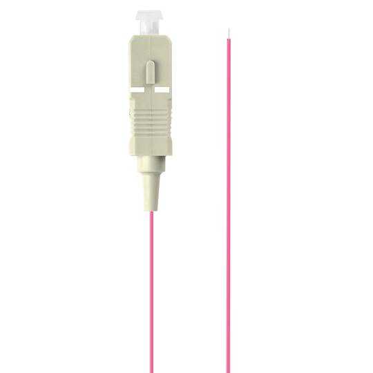 Cable pigtail de fibra óptica de Lanberg MM SC/UPC OM4 de 2m color violeta FP-SCUP-MS41-0020-VT