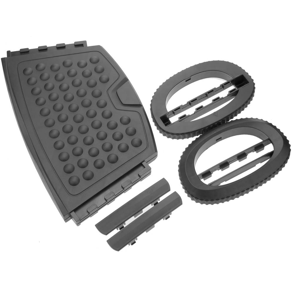 Podnóżek z regulowaną plastikową platformą czarny 310 x 220 mm