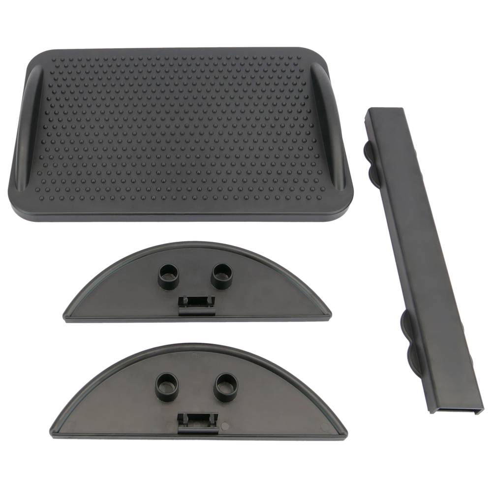 Podnóżek z regulowaną czarną plastikową platformą 424 x 283 mm
