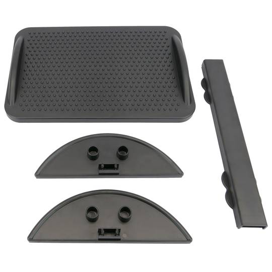 Podnóżek z regulowaną czarną plastikową platformą 424 x 283 mm
