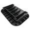 Poggiapiedi con piattaforma regolabile in plastica nera 448 x 335 mm