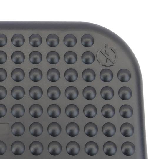 Poggiapiedi con piattaforma regolabile in plastica nera 448 x 335 mm