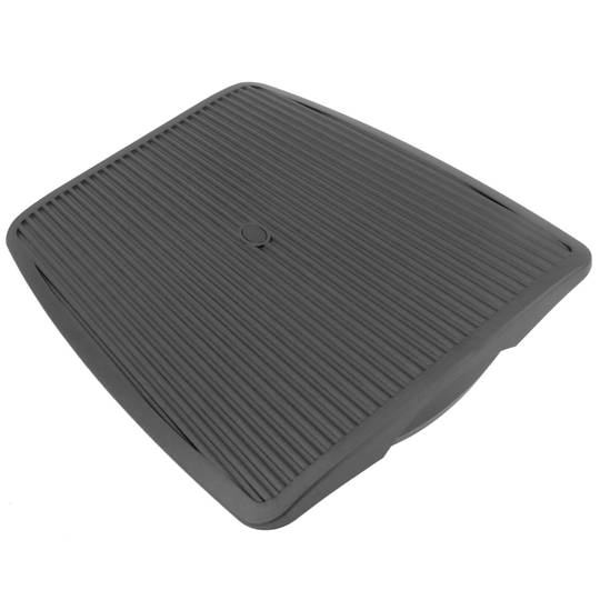 Repose-pieds avec plateau réglable en plastique noir 450 x 350 mm bascule