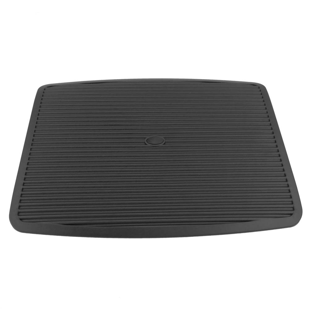 Repose-pieds avec plateau réglable en plastique noir 450 x 350 mm bascule